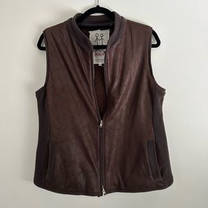 Johnny Was Brown Suede Vest
